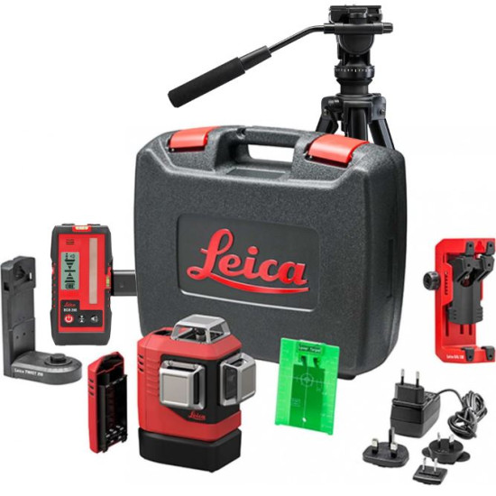 Lāzera līmeņrādis Leica LINO L6G ar statīvu un uztvērēji KALIBRĒTS