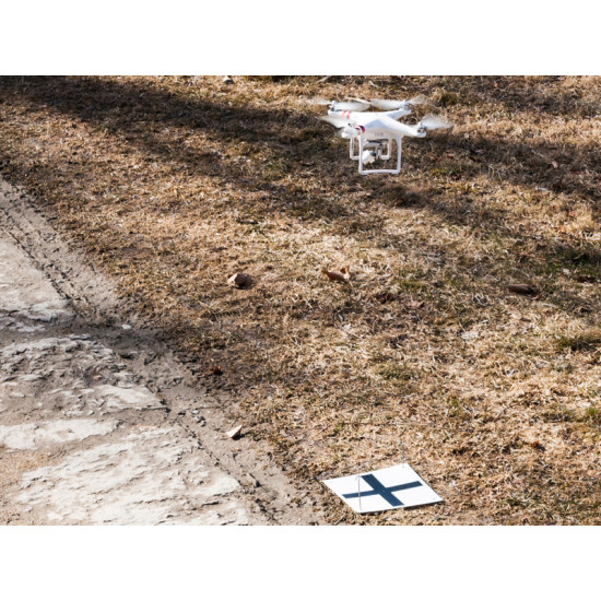 Zemes marka droniem ar krustu no abām pusēm 350x350 mm