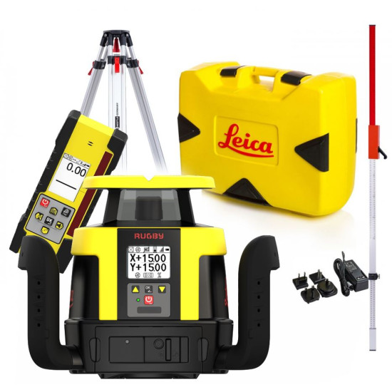 Lāzera niveliera Leica Rugby CLAx700 + COMBO uztvērējs komplekts