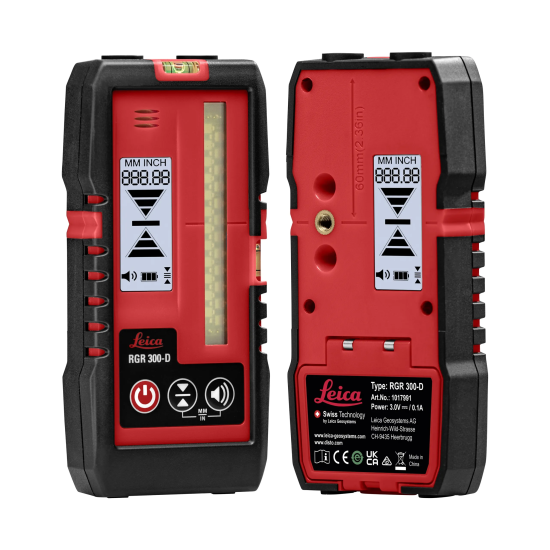 Lāzera uztvērējs Leica Lino RGR300-D ar mm(Krusta lāzeriem)